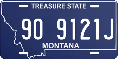 MT license plate 909121J