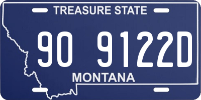 MT license plate 909122D