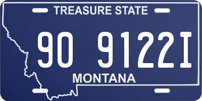 MT license plate 909122I