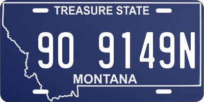 MT license plate 909149N