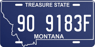 MT license plate 909183F