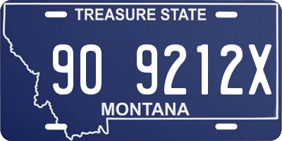 MT license plate 909212X