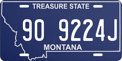 MT license plate 909224J