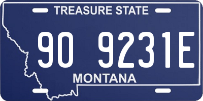 MT license plate 909231E
