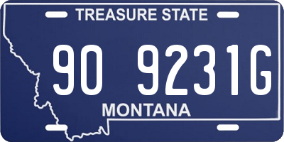 MT license plate 909231G