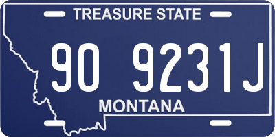 MT license plate 909231J