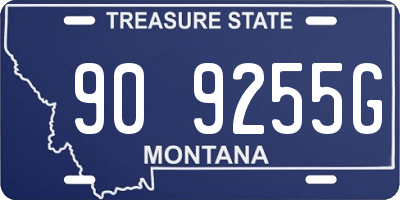MT license plate 909255G