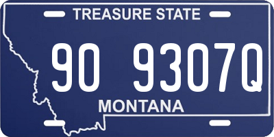 MT license plate 909307Q