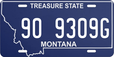 MT license plate 909309G