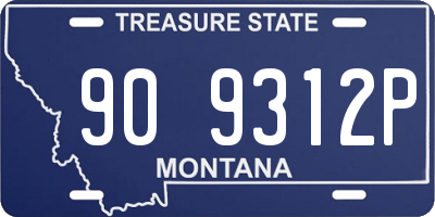 MT license plate 909312P
