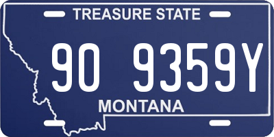MT license plate 909359Y