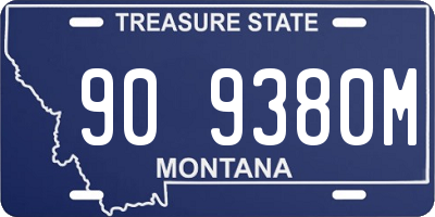 MT license plate 909380M