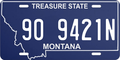 MT license plate 909421N