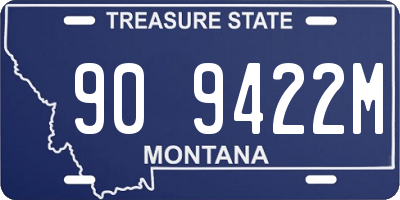 MT license plate 909422M