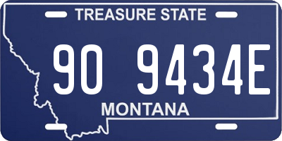 MT license plate 909434E