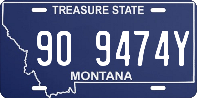 MT license plate 909474Y