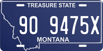 MT license plate 909475X