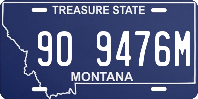 MT license plate 909476M