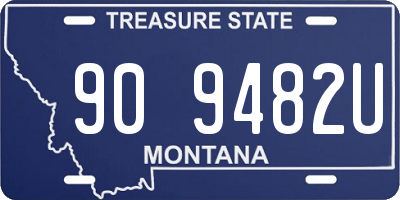 MT license plate 909482U