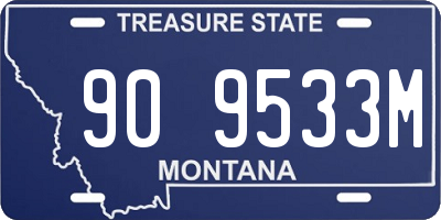 MT license plate 909533M