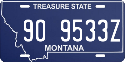 MT license plate 909533Z