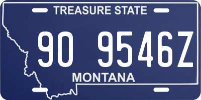 MT license plate 909546Z