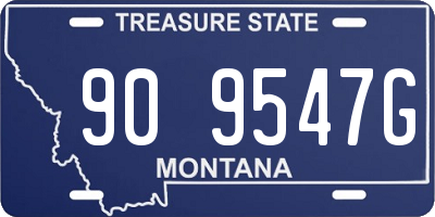 MT license plate 909547G