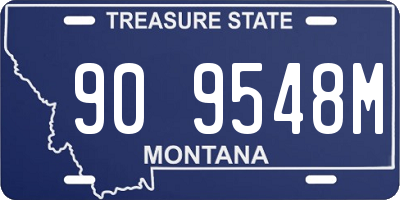 MT license plate 909548M