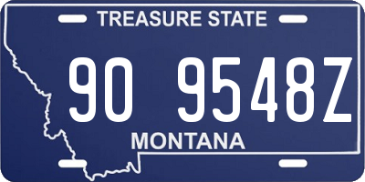 MT license plate 909548Z