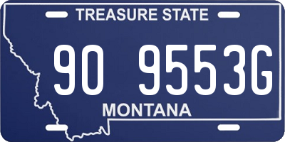 MT license plate 909553G