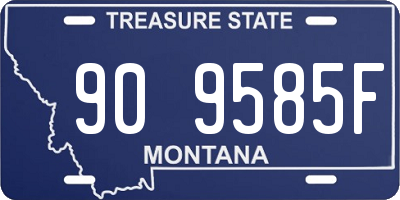 MT license plate 909585F