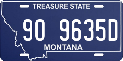 MT license plate 909635D