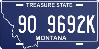 MT license plate 909692K