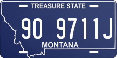 MT license plate 909711J