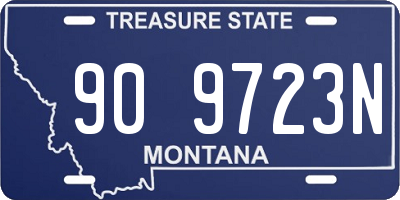 MT license plate 909723N