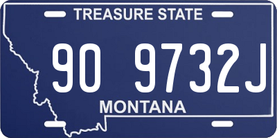MT license plate 909732J