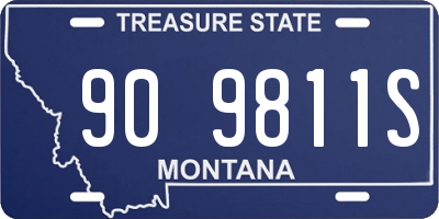 MT license plate 909811S