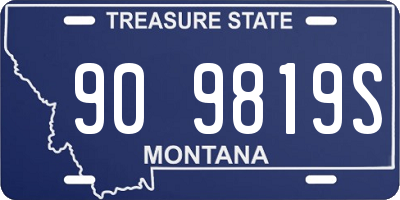 MT license plate 909819S