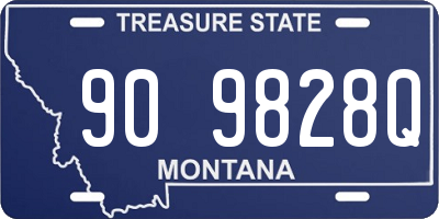 MT license plate 909828Q