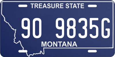 MT license plate 909835G