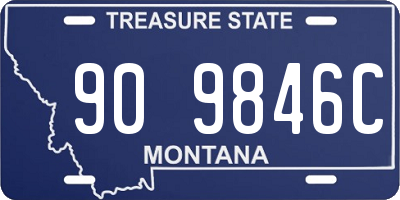 MT license plate 909846C