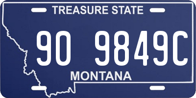 MT license plate 909849C