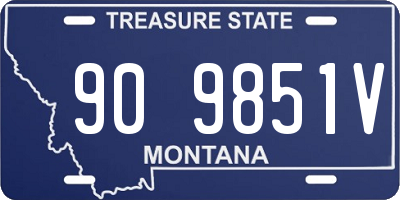 MT license plate 909851V