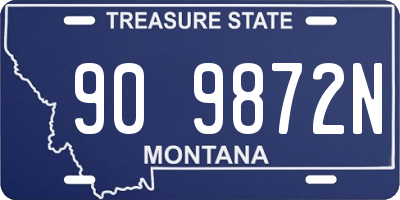 MT license plate 909872N