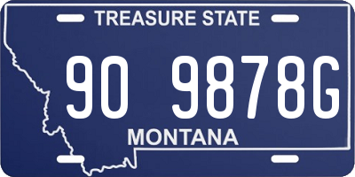 MT license plate 909878G