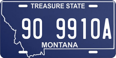 MT license plate 909910A