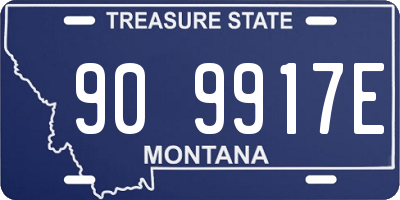 MT license plate 909917E