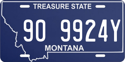 MT license plate 909924Y