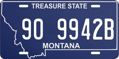 MT license plate 909942B