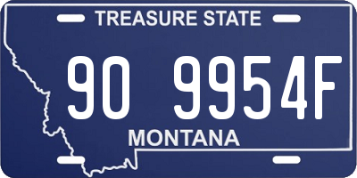 MT license plate 909954F
